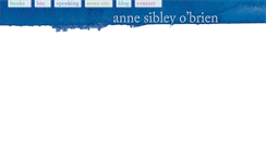 Desktop Screenshot of annesibleyobrien.com
